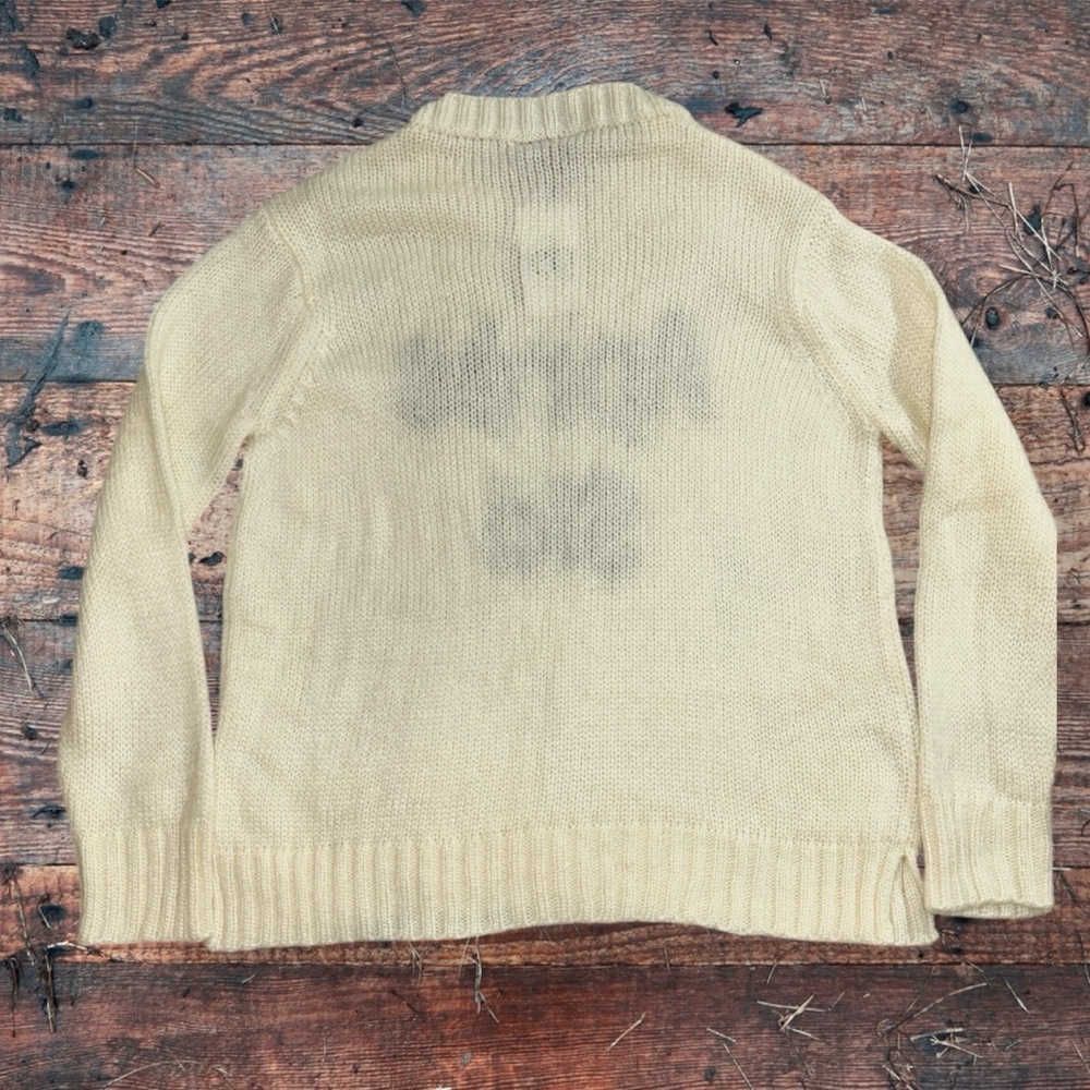 NWT Wooden Ships Après Ski Crew Neck knit Sweater n Cream/Black Sz M/L - Picture 13 of 16